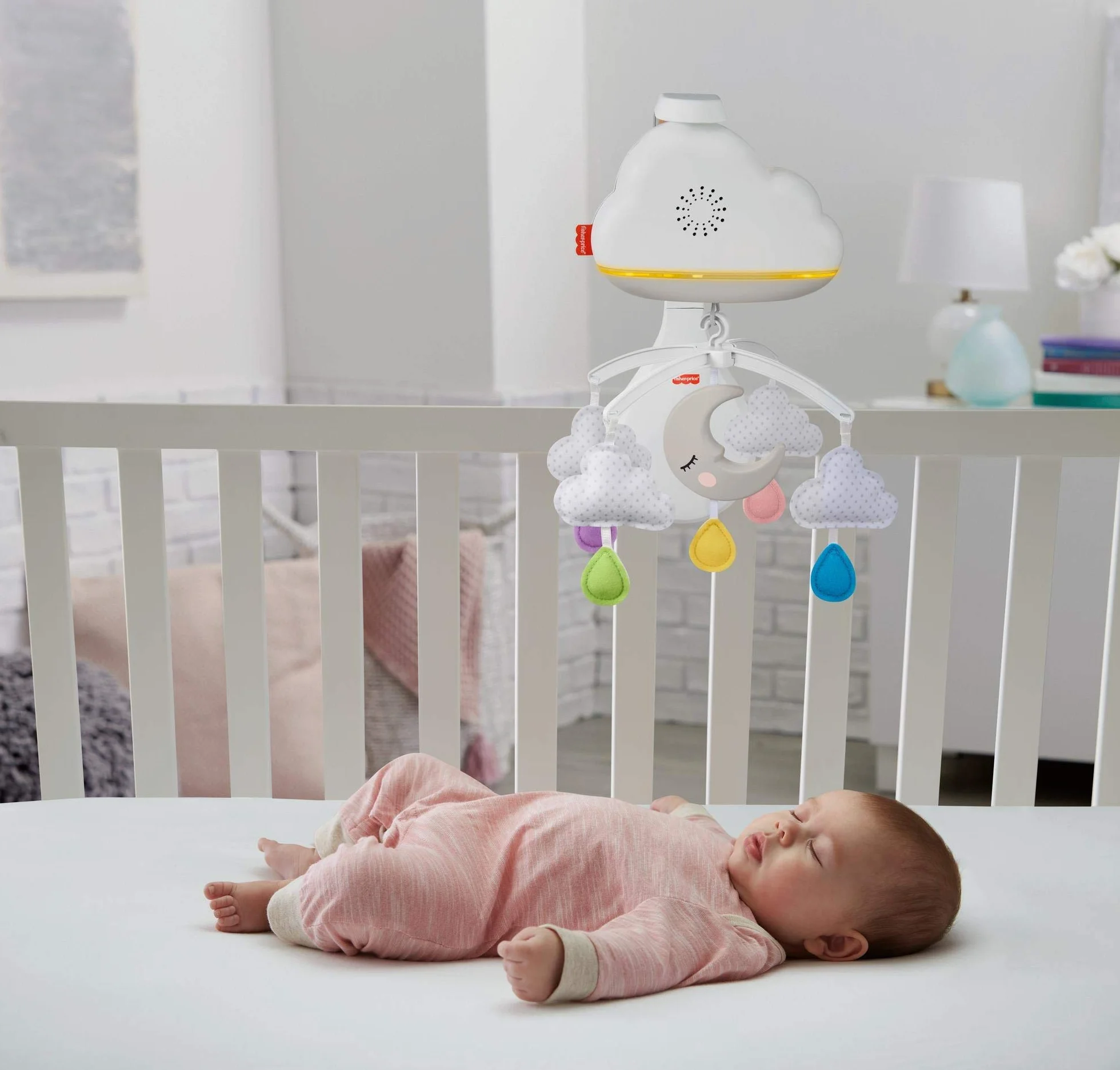 Fisher-Price Móvil Nubes y Lunas Proyector para Bebé Recién Nacido Mattel GRP99