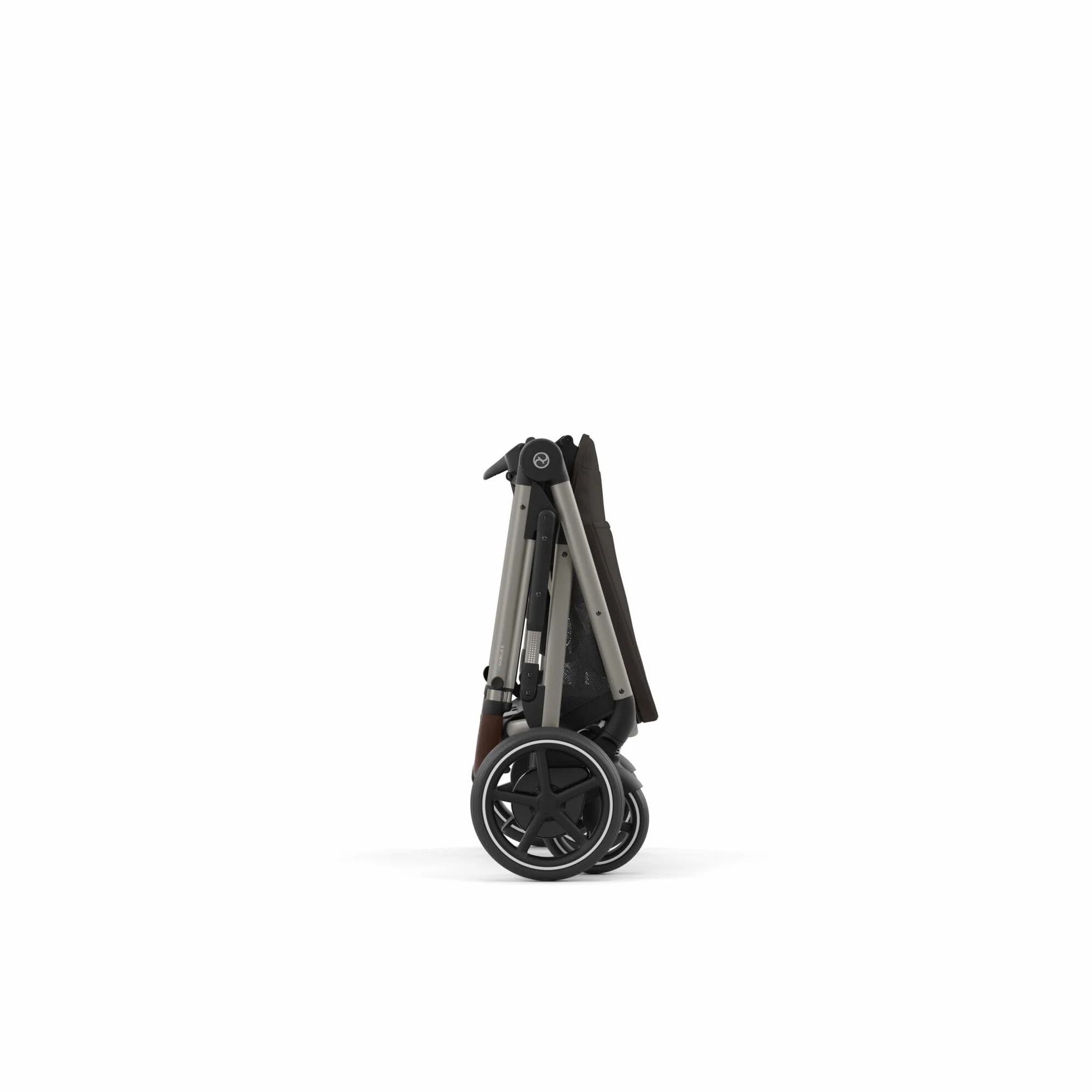 CYBEX Cochecito dorado e-GAZELLE S, máx. 22 kg (modo individual) / 2x 22 kg (modo dúo), sistema todo en 1 con accionamiento eléctrico y 20+ configuraciones, marrón chocolate