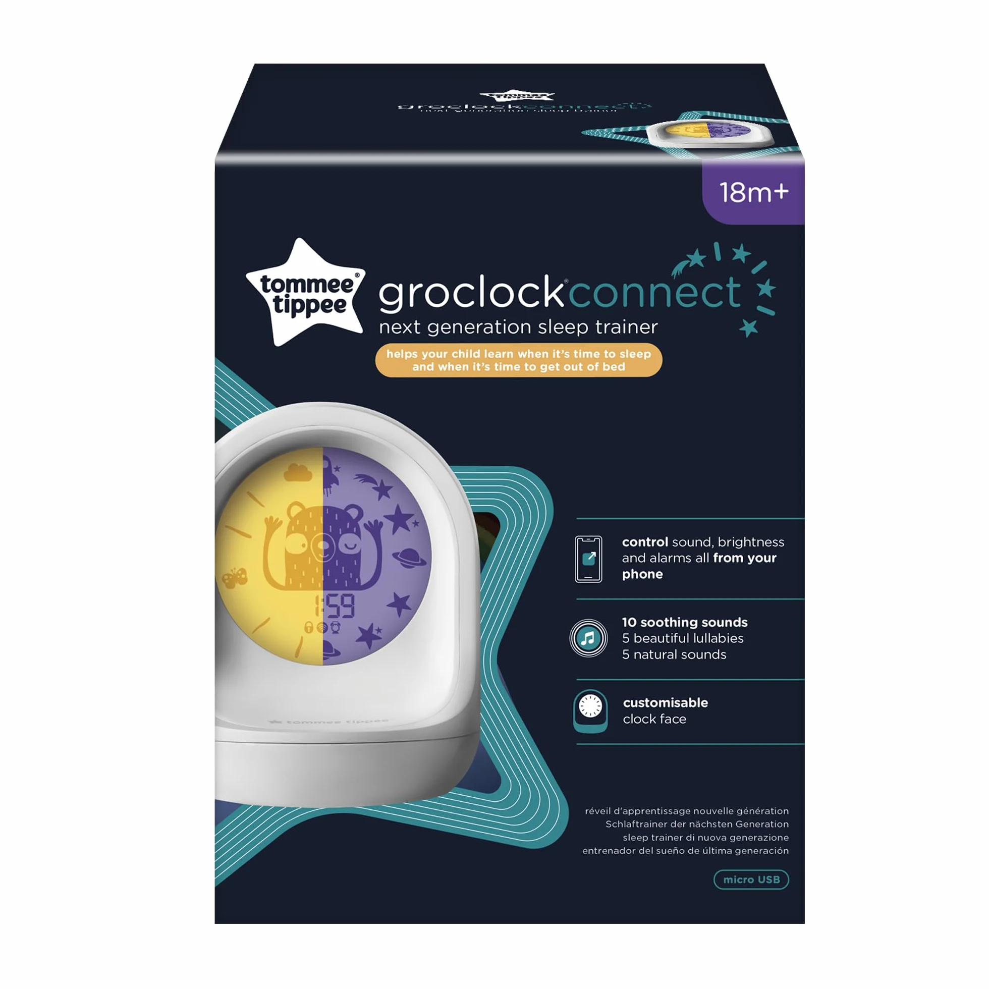 TOMMEE TIPPEE reveil educatif connecte, aide au sommeil pour les enfants