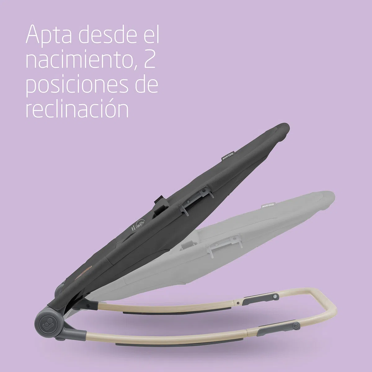 Maxi-Cosi Loa Mecedora para Bebé, de 0 a 2 años aprox, de 0 a 12 kg, Plegado Ultracompacto, Ligera, 2 Posiciones de Reclinación, Portátil, con Tejidos 100% Reciclados, Beyond Graphite