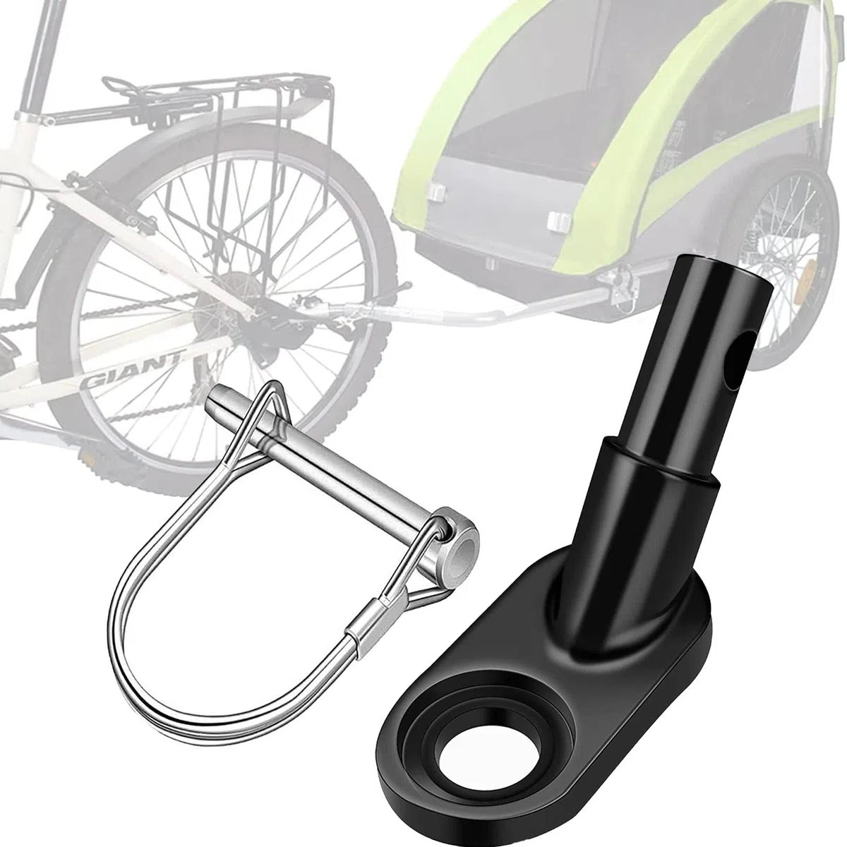 NO Homefantasy Enganche Remolque Bicicleta,Enganche para Remolque Infantil,Ciclismo Remolques Accesorios,Acopladores de Remolque de Bicicleta,para Cochecito Perro Carro Bebe