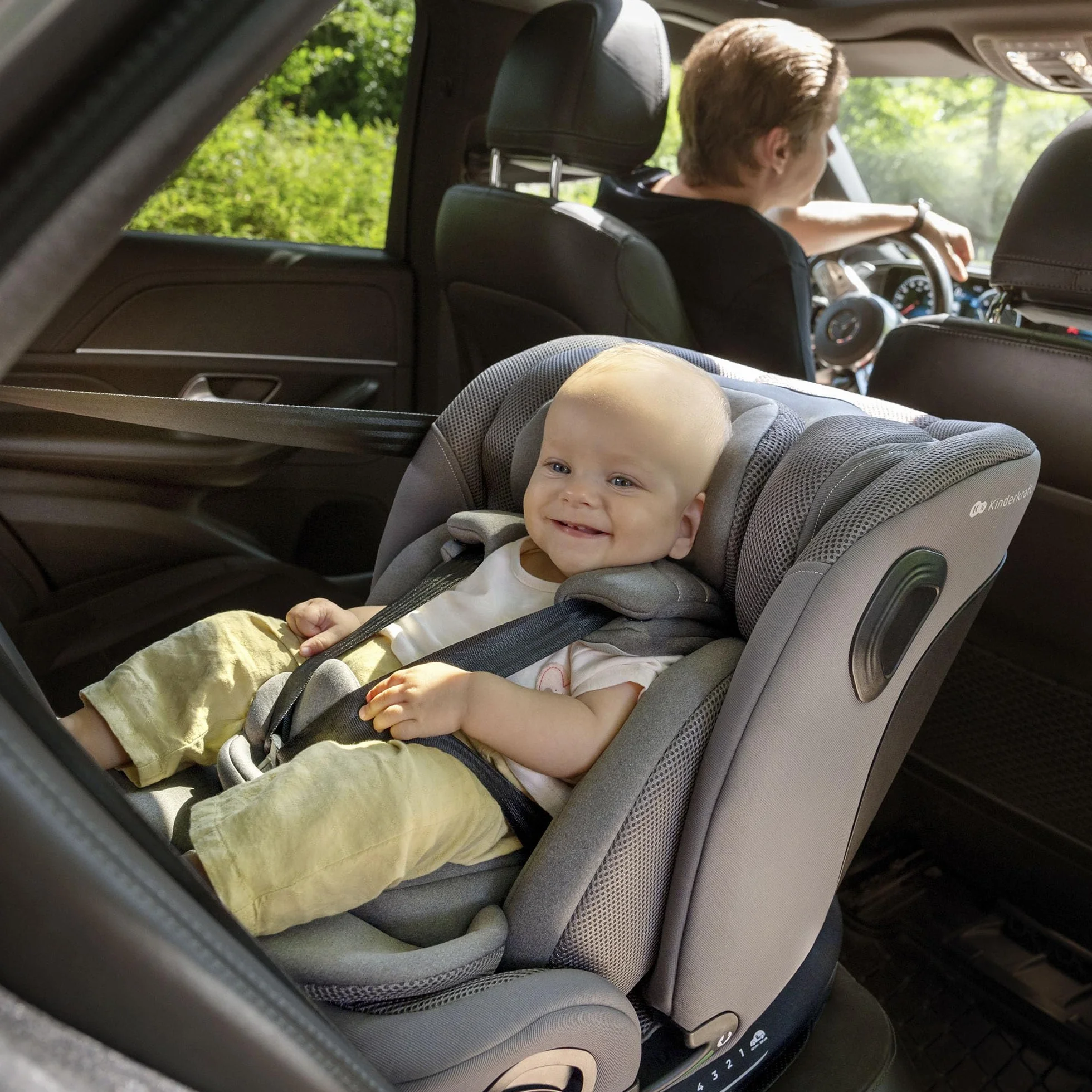 Kinderkraft I-GROW 2 PRO Silla de coche I-SIZE 40-150 cm Isofix 360º Grupo 0+/1/2/3 0-36 kg Negro