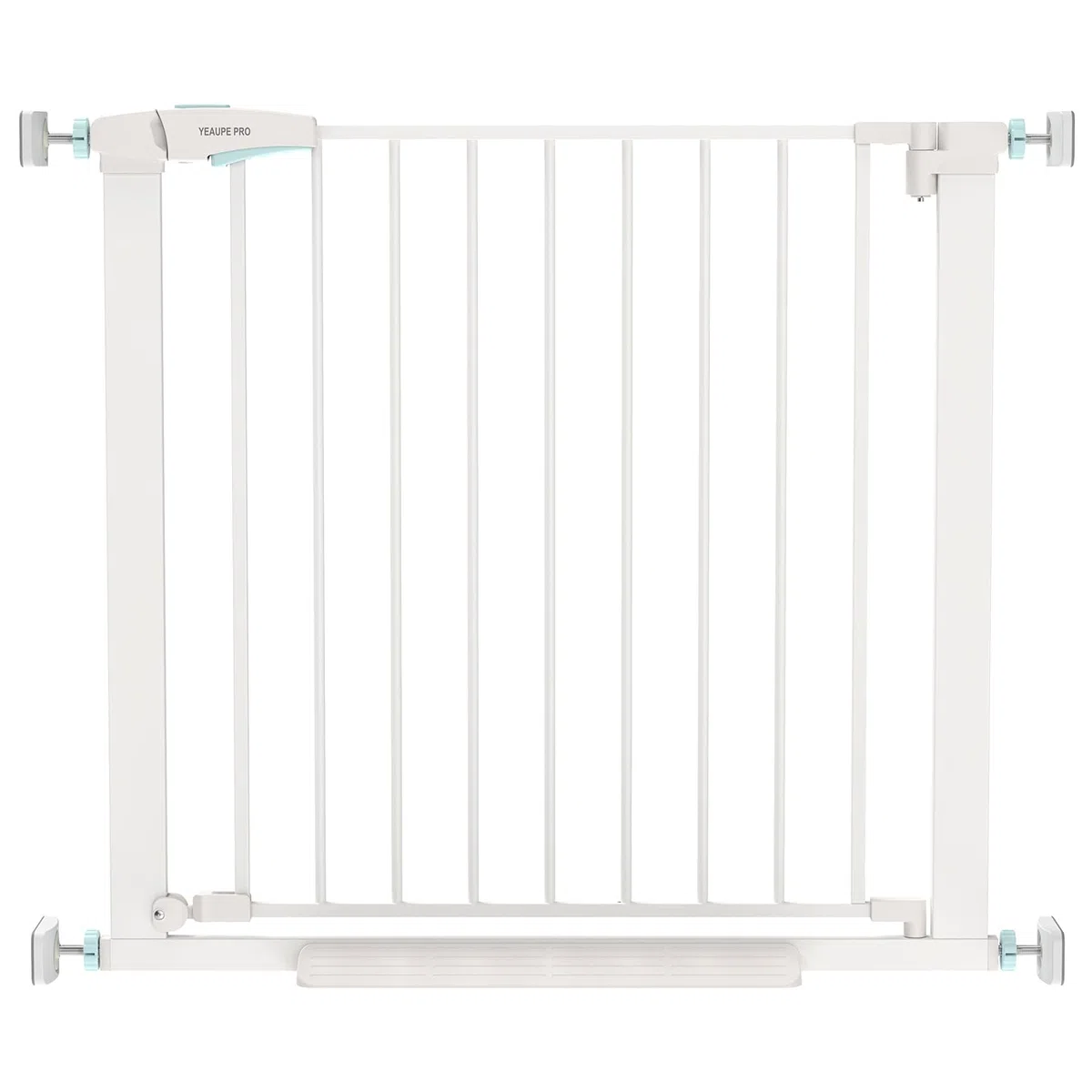 YEAUPE PRO Barrera de Seguridad Niños Escalera, 89-93 CM, Valla de Seguridad Infantil sin Tornillos, Puerta de Seguridad para Bebé y Perros, Apertura Una Mano, Doble Bloqueo, Uso en Interiores, Blanco