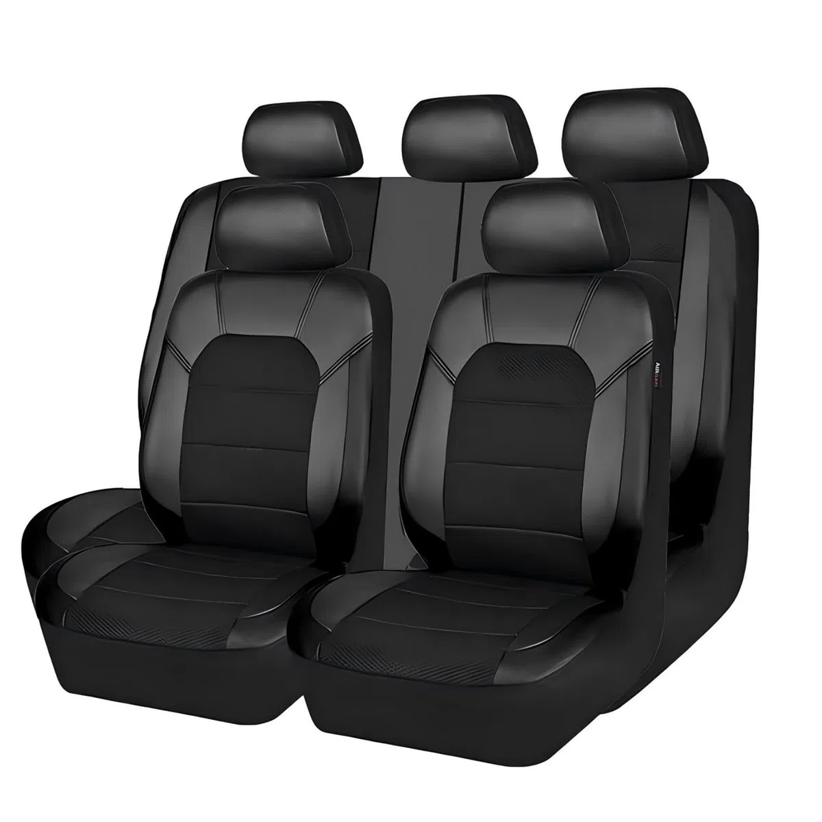 Fundas Asientos Coche,para Opel Corsa F 2019-2023 2024 2025 Juego Completo Cuero PU Transpirable Protectores Cubreasientos Delanteros Traseros Airbag,A