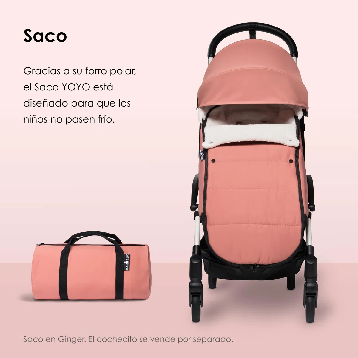 Saco BABYZEN YOYO, Azul Marino - Forro polar y capucha con cordón para mantener caliente al bebé - Incluye bolsa para viaje - Lavable a máquina