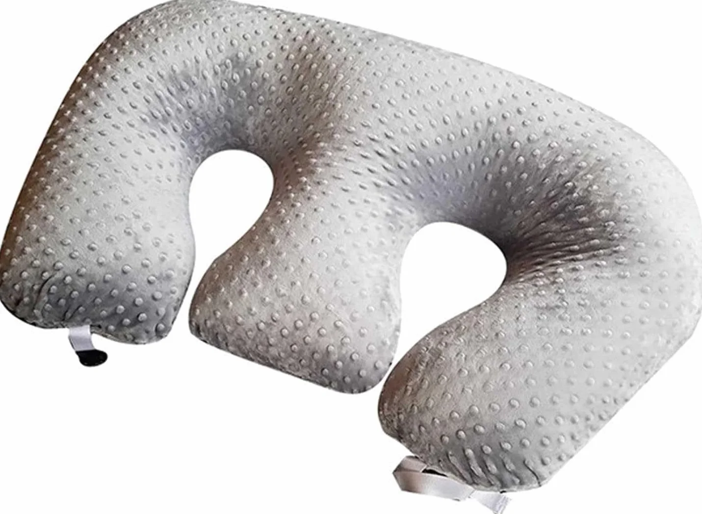 Almohada multifuncional de lactancia para gemelos para amamantar – Almohada de apoyo para lactancia para gemelos y embarazo | Almohada de apoyo de algodón lavable a máquina (Gris)
