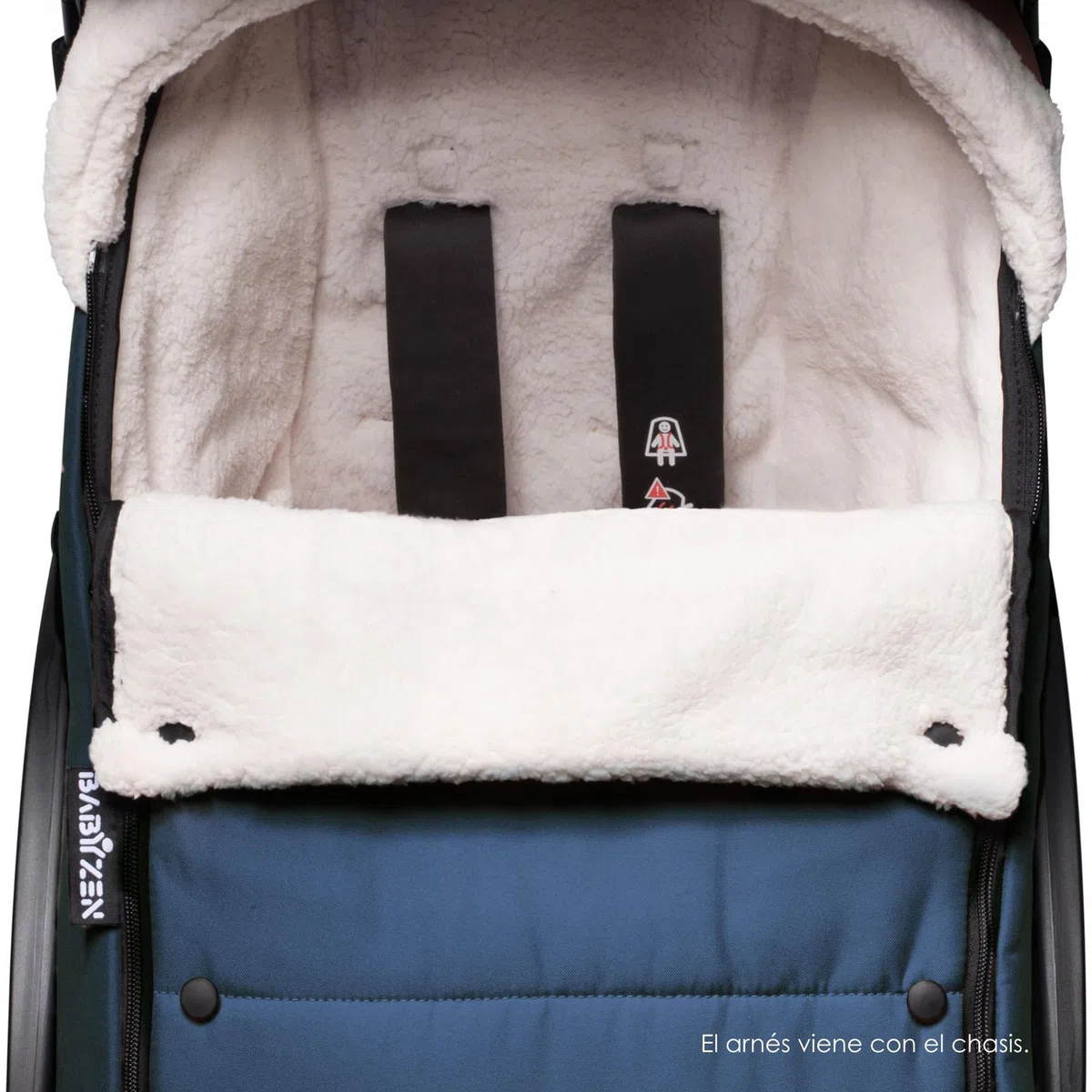 Saco BABYZEN YOYO, Azul Marino - Forro polar y capucha con cordón para mantener caliente al bebé - Incluye bolsa para viaje - Lavable a máquina