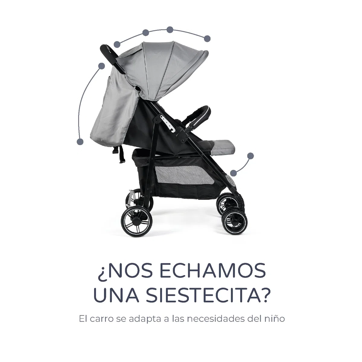 Ms - Silla de Paseo Street | Carrito Bebe lígero desde Nacimiento hasta 36 meses o 22 kg | Con Amortiguadores, Capota XXL y reclinación máxima