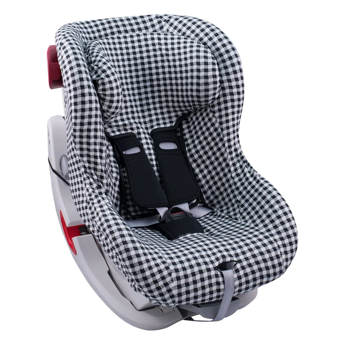 JYOKO Kids Funda Universal de Algodón para Silla de Coche con Cabezal (Vichy)