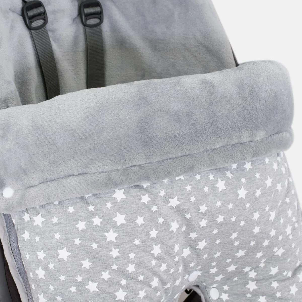 JYOKO KIDS Saco para cochecito compatible con Stokke, cam cubo, Quiny mood (WHITE STAR, POLAR)