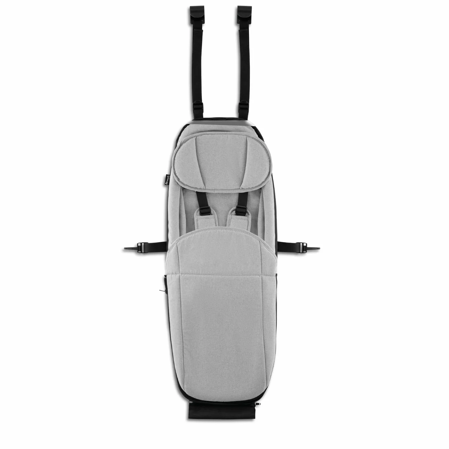 hauck Asiento para Bebé para Remolques de Bicicleta Dryk Duo, Dryk Duo Plus y Bike N Walk Duo - Adaptador para Bebés desde 1 Mes en Modo Carro 6 Meses en modo Remolque Bici - Arnés de 5 Puntos - Gris