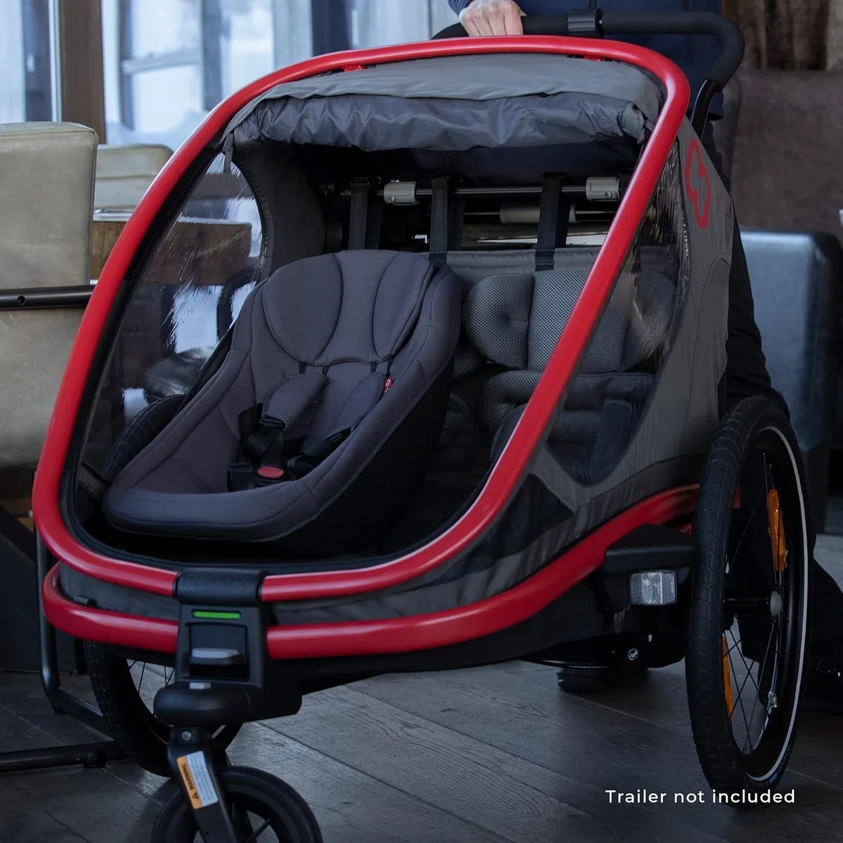 Hamax Inserto para bebé (se Adapta a Todos los remolques) - Soporte Suave y cómodo para recién Nacidos, fácil de Instalar, arnés de Seguridad, diseño Ajustable, Compatible con Asientos de Bicicleta