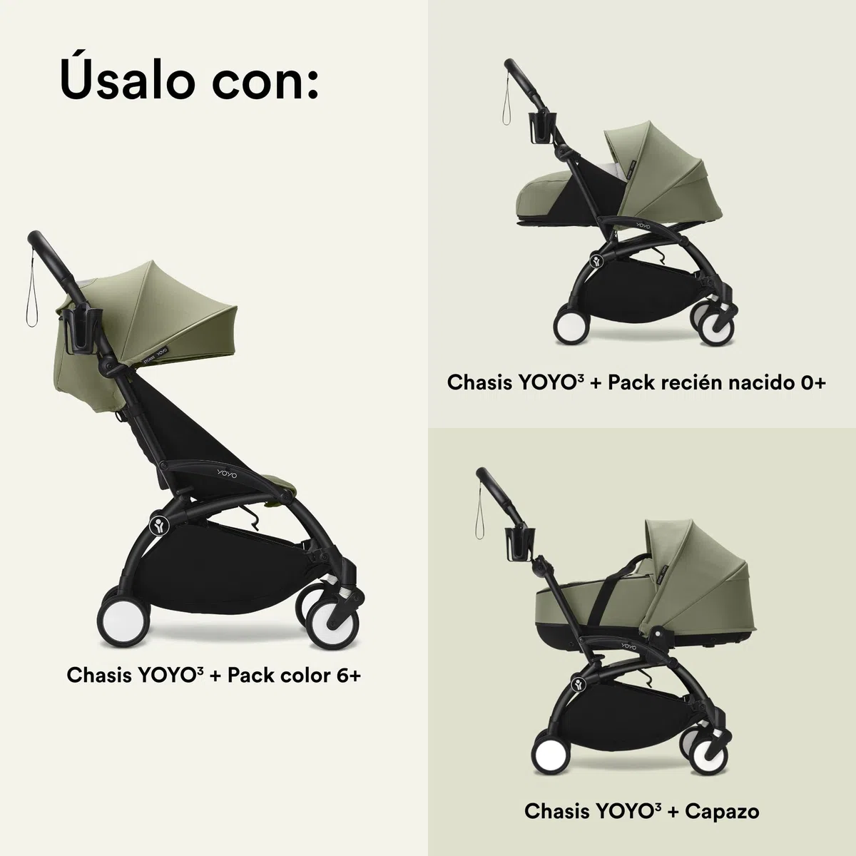 Portavasos para Stokke YOYO - Fácil de Colocar en Seis Puntos Diferentes del Cochecito YOYO