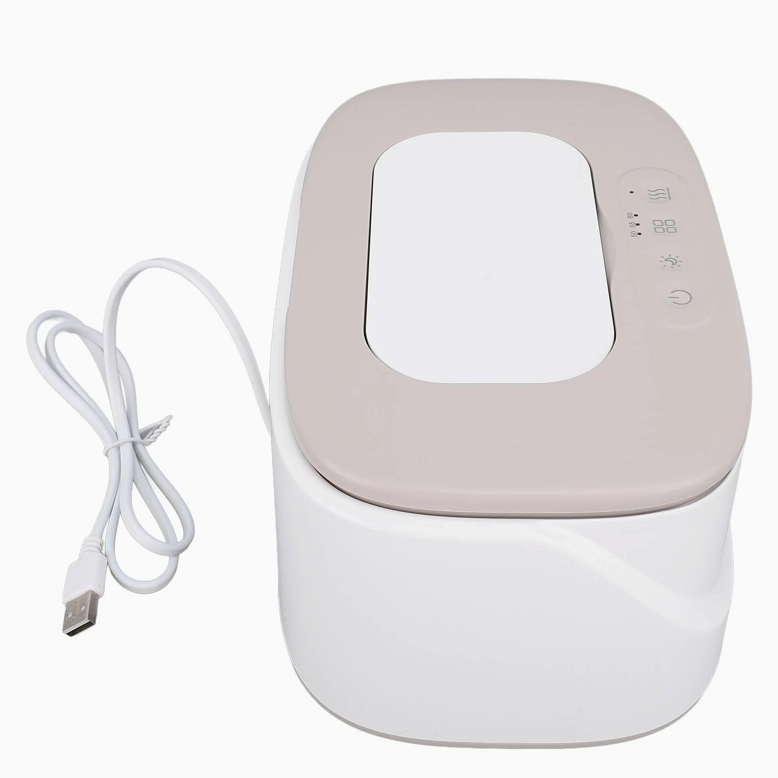 Calentador de Toallitas Húmedas para bebé, Control Inteligente de Temperatura, Dispensador Calentador de Gran Capacidad para Luz Nocturna, Función para Recién Nacidos PP (GREY)