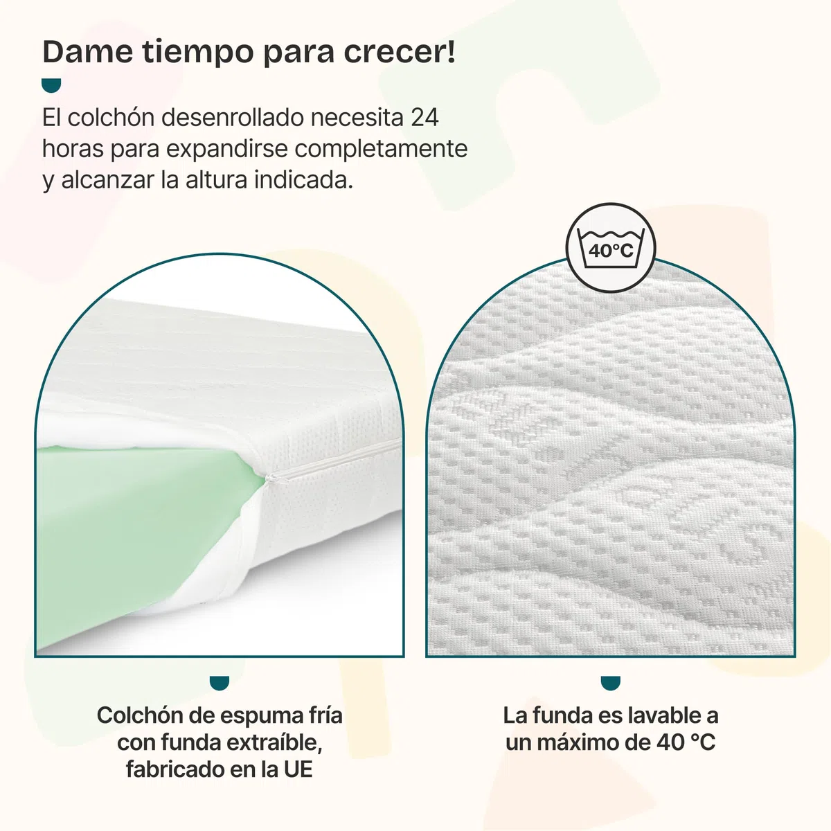 [en.casa] Cama para Niños de Madera Pino Sisimiut con Colchón Espuma Fría 120 x 200 cm Cama Infantil con Reja Protectora Somier Forma de Casita - Pino Natural