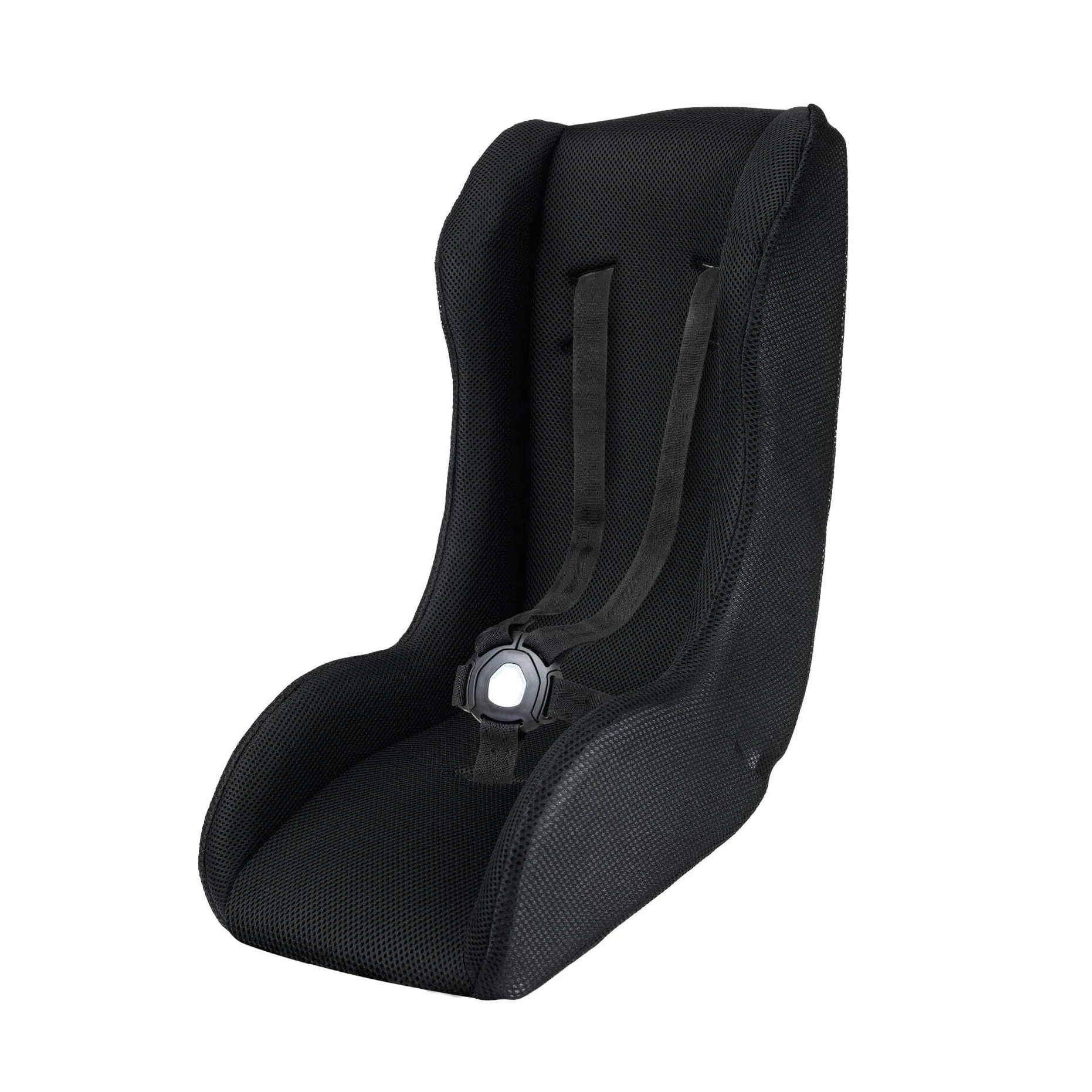 POLISPORT 8015000019 - Mini Pelican Todo Clima Reductor Asiento Bebé con Arnés 5 Puntos para Remolque, Cochecito y Bicicleta Cargo – Transpirable, Seguro y Compatible de 7 a 18 Meses, Negro
