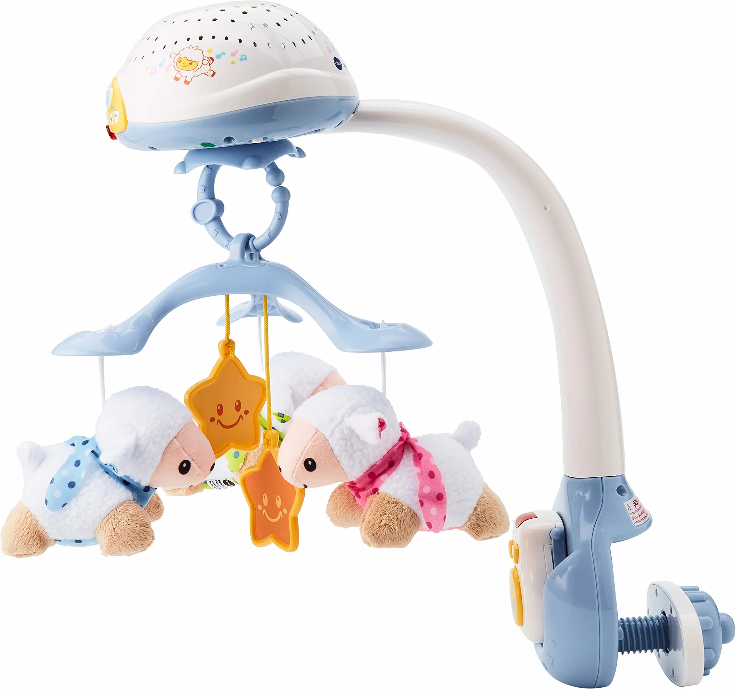 VTech Baby Móvil Proyector Cuenta Ovejitas, Juguete de Cuna, 70+ Nanas, Canciones, Sonidos y Frases, Mando a Distancia, Multicolor, 0-24 meses