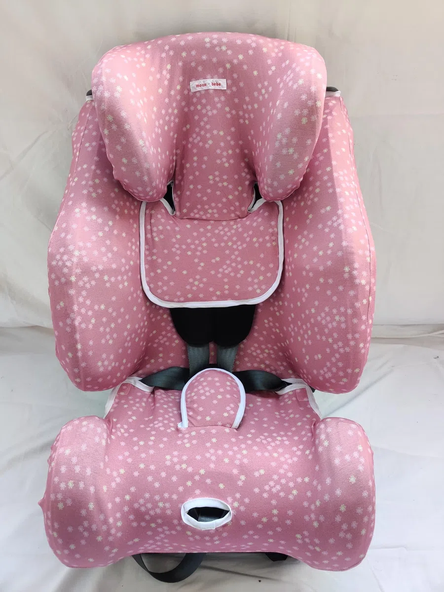 moon-bebe Fund de algodón para Silla de Coche Compatible con Klippan Triofix Century y klippan OPTI 129 (Pink)
