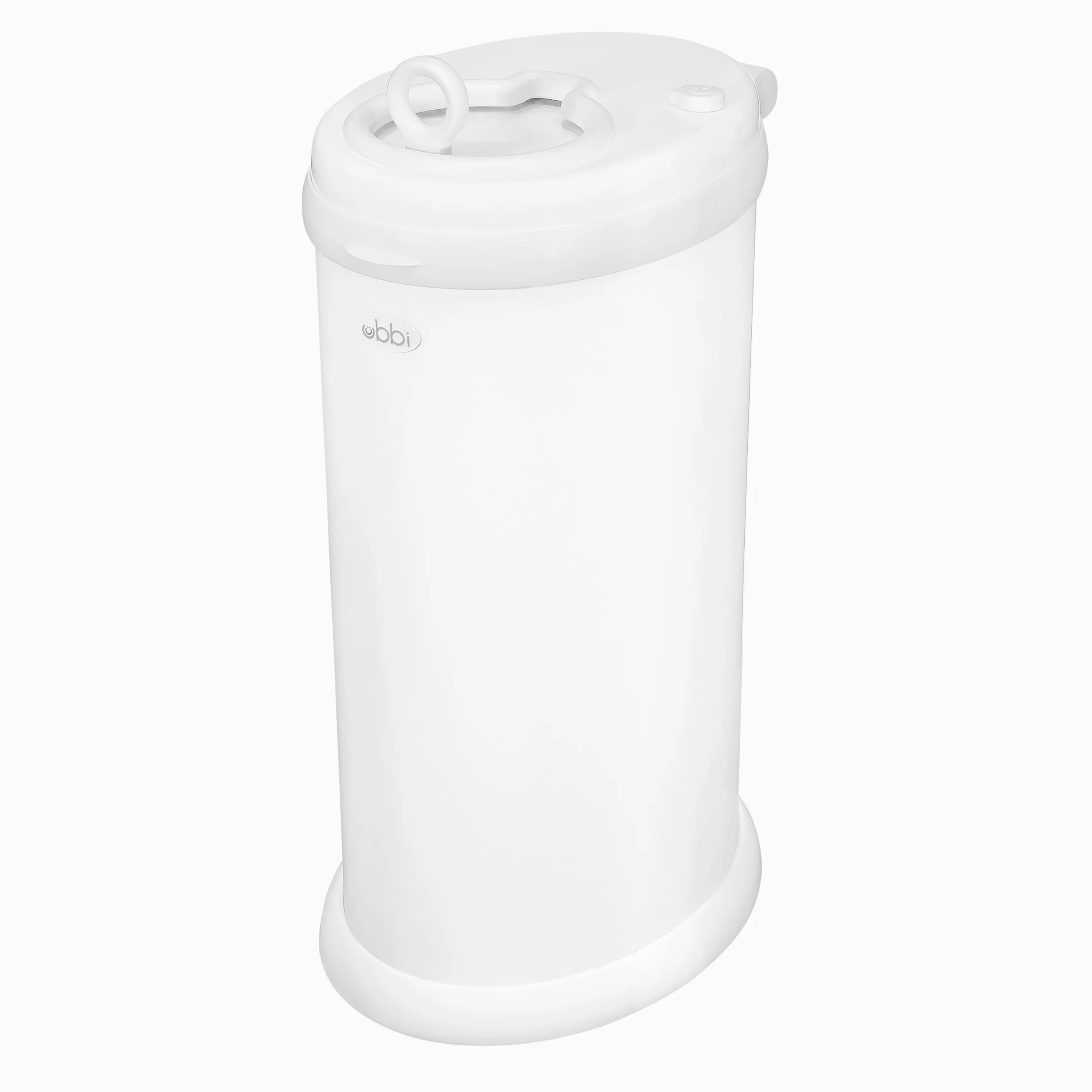 Ubbi Cubo de basura de acero con bloqueo de olores, no requiere bolsa especial, ahorro de dinero, galardonado, diseño moderno, papelera de pañales imprescindible, color blanco mate