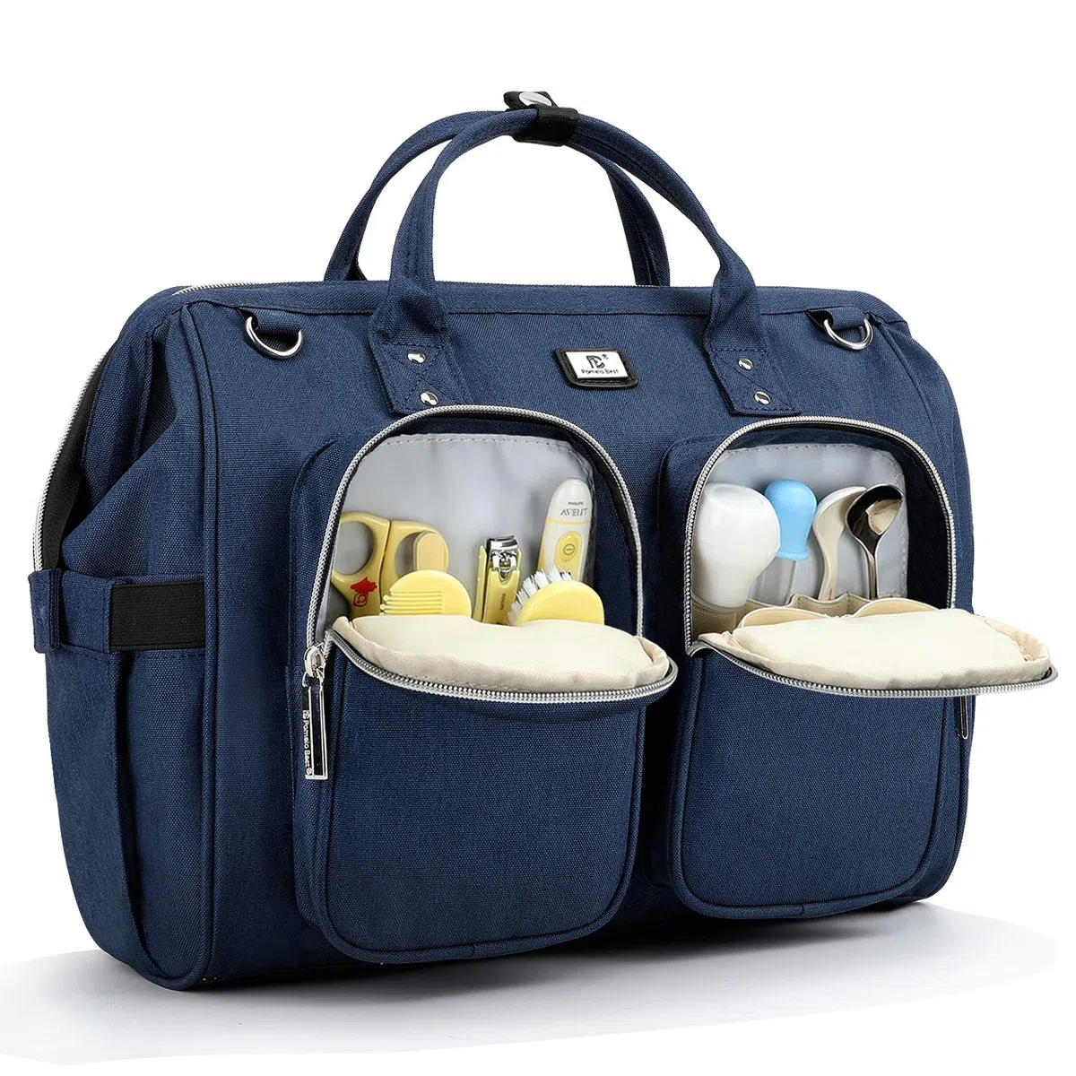 Pomelo Best Bolso Cambiador Bebé de Pañales, Gran Capacidad de bolso, Impermeable, con 2 Ganchos Carrito de Bebé y Cambiador portatil de pañales