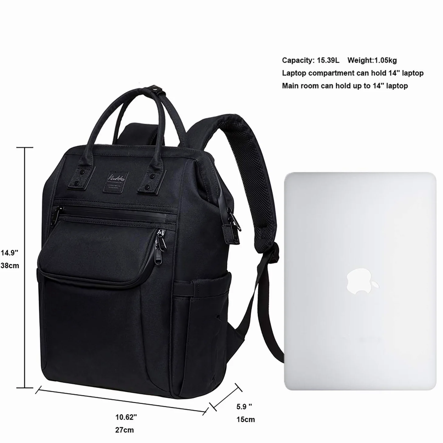 KAUKKO Bolsa de pañales para bebé con gancho de cochecito multifunción de nailon de gran capacidad, mochila de viaje para viajes con muchos compartimentos
