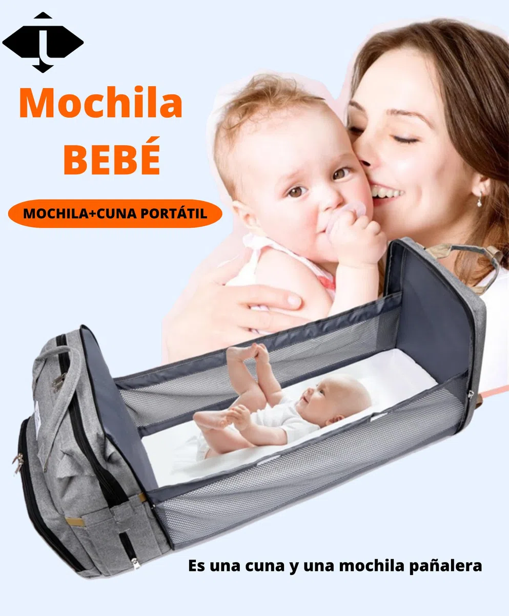 MOCHILA y PAÑALERA BEBÉ con CAMBIADOR para CARRO - MOCHILA MULTIFUNCIONAL IMPERMEABLE - PAÑALERAS y CARRITO MATERNIDAD - BOLSO GRANDE con GANCHOS