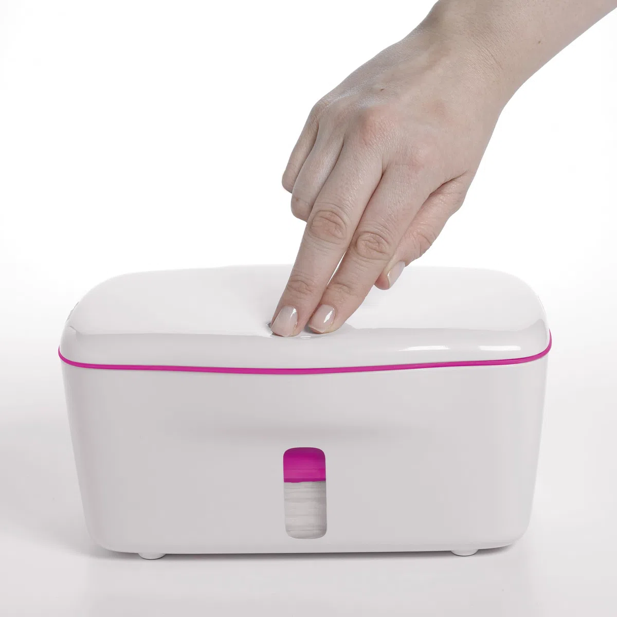 OXO Tot Dispensador de toallitas para Tirar, plástico, Silicona, Color Rosa