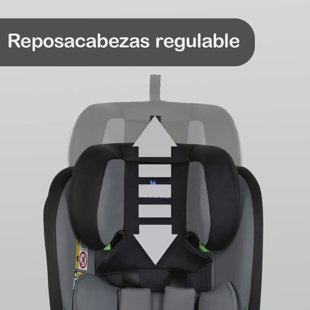 Toral Silla Coche Bebe Grupo 0 1 2 3 i-Size con Isofix Universal para Coche, Alzador Coche Niño Isofix Giratoria 360º a Contramarcha - Desde 40-150 cm - Elevador Coche Niño