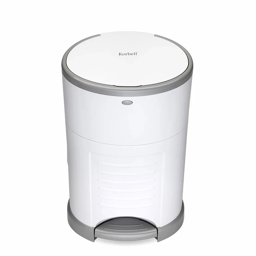 Korbell - STANDAR - Cubo de pañales - 16 L - Blanco - Económico - Ecológico - Pedal - Capacidad de 45 capas