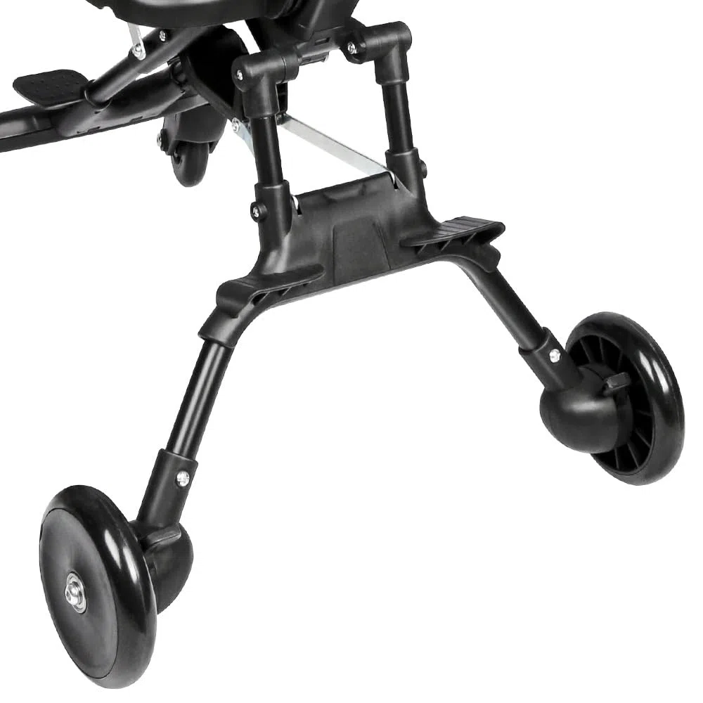 Cochecito de bebé ligero, de 0 a 22 kg, respaldo reclinable y ajustable, asiento espacioso, doble freno y ruedas giratorias, 30 x 55 x 86,5 cm, gris + negro