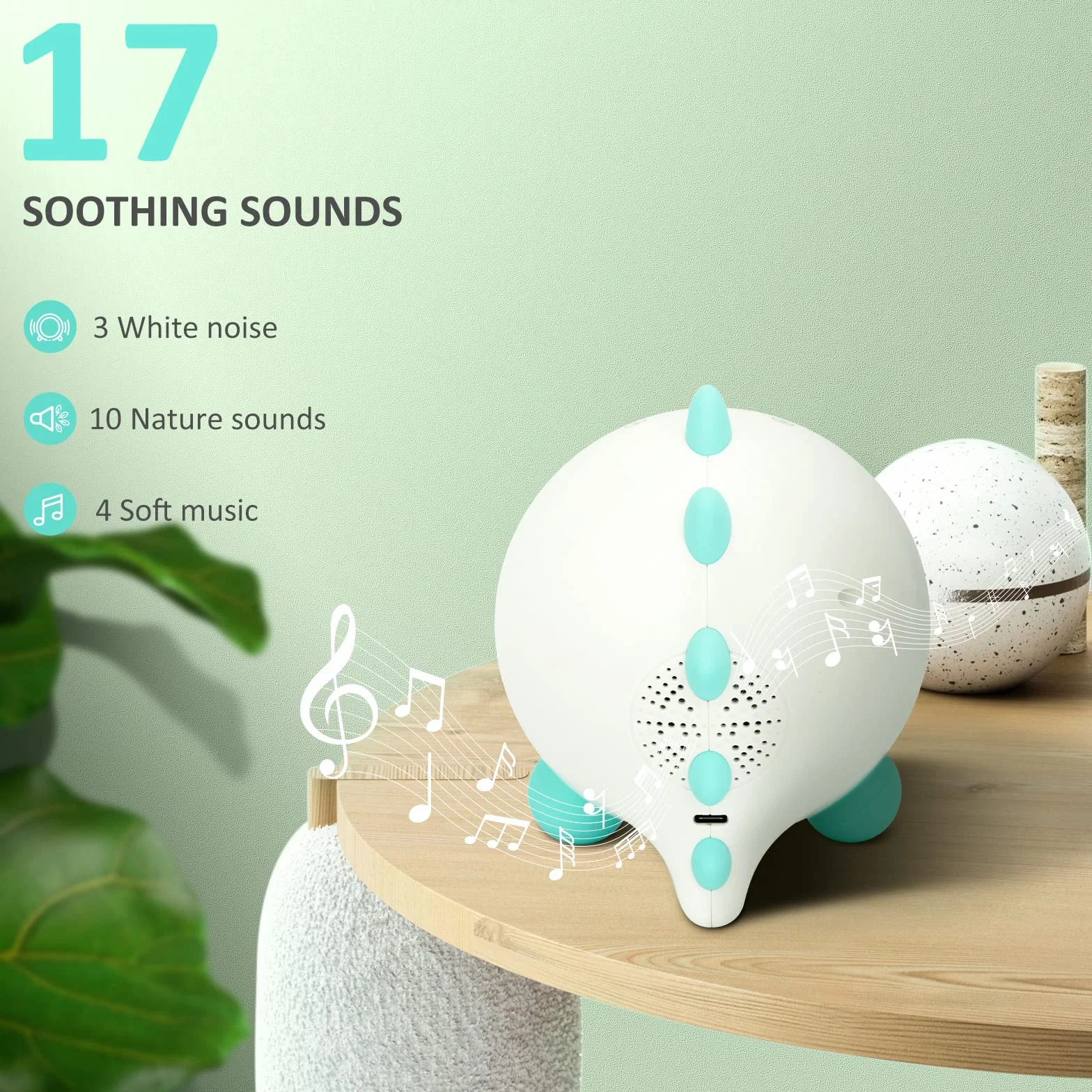 Despertador infantil, entrenador de sueño para niños con luces nocturnas, máquina de sonido, despertador con hora de alarma para niños pequeños (Verde)