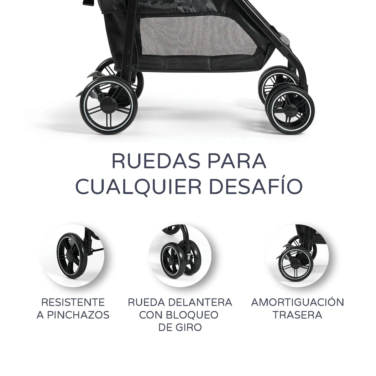 Ms - Silla de Paseo Street | Carrito Bebe lígero desde Nacimiento hasta 36 meses o 22 kg | Con Amortiguadores, Capota XXL y reclinación máxima
