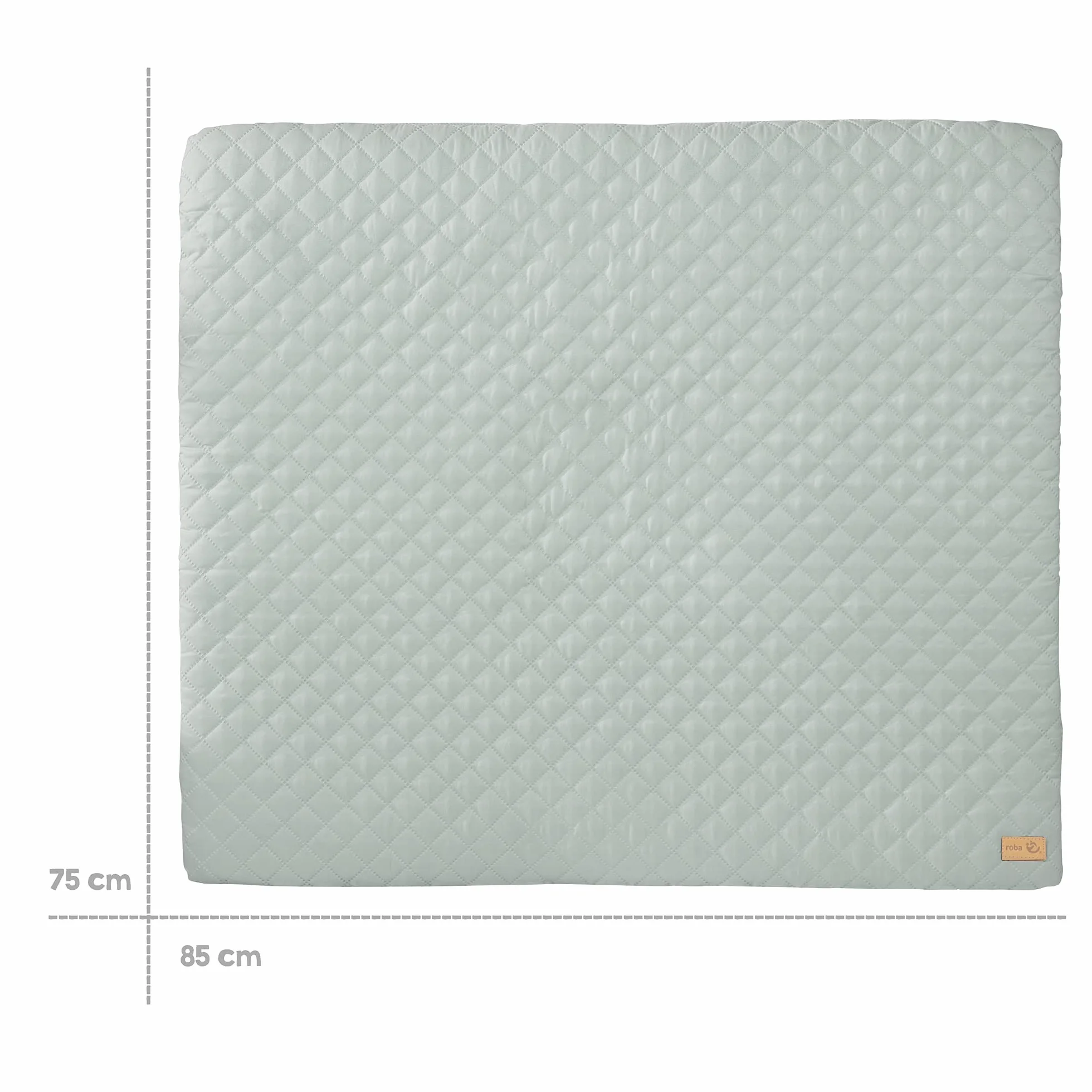 roba Colchon Cambiador Bebe roba Style 85 x 75 cm - Suave y Impermeable - con Diseño Acolchado para Mesas de Cambio de Bebés - Fácil de Limpiar - Verde