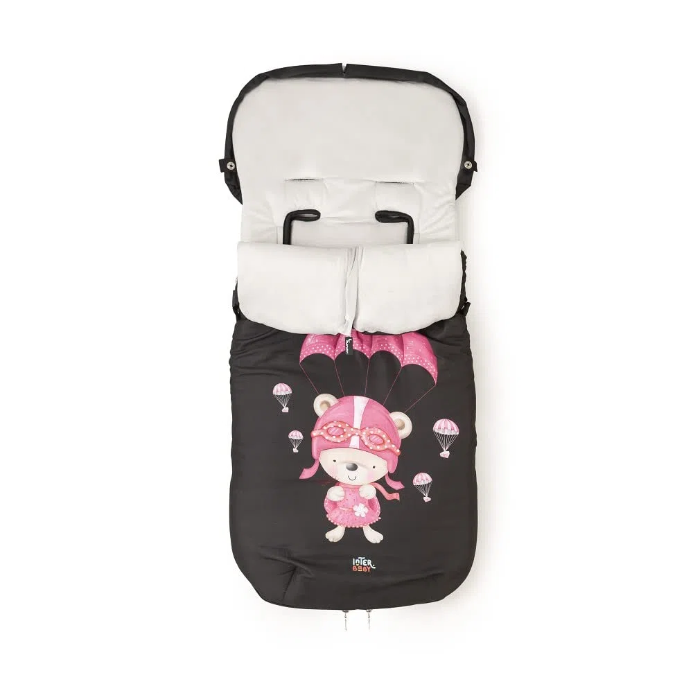 Saco Silla Paseo Universal Interbaby | Saco Bebe Invierno Suave, Cálido, Afelpado | Saco Carro Bebe Invierno Desmontable, Doble Apertura, Lavado Fácil, Materiales Antialérgicos