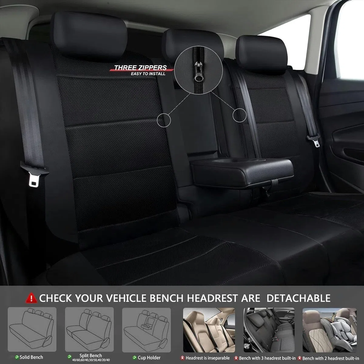 Fundas Asientos Coche,para Opel Corsa F 2019-2023 2024 2025 Juego Completo Cuero PU Transpirable Protectores Cubreasientos Delanteros Traseros Airbag,A