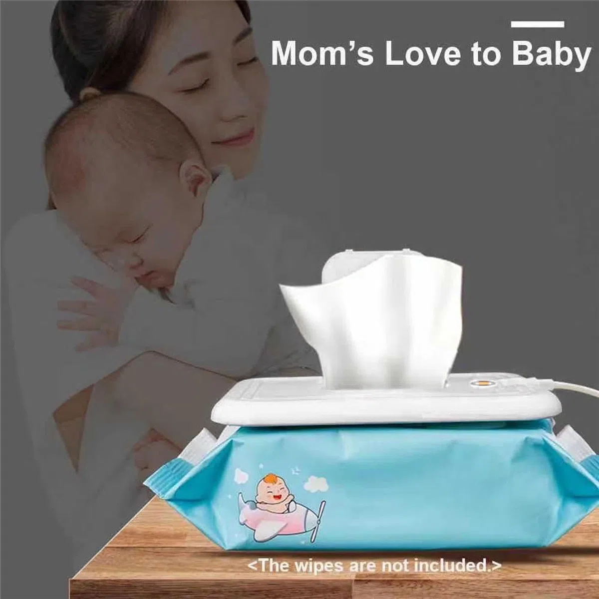 Calentador de toallitas para bebés,Calentador de toallitas húmedas ultra fino para toallitas de bebé - Calentador de toallas húmedas de gran capacidad para bebés, almohadilla térmica de papel, caja de