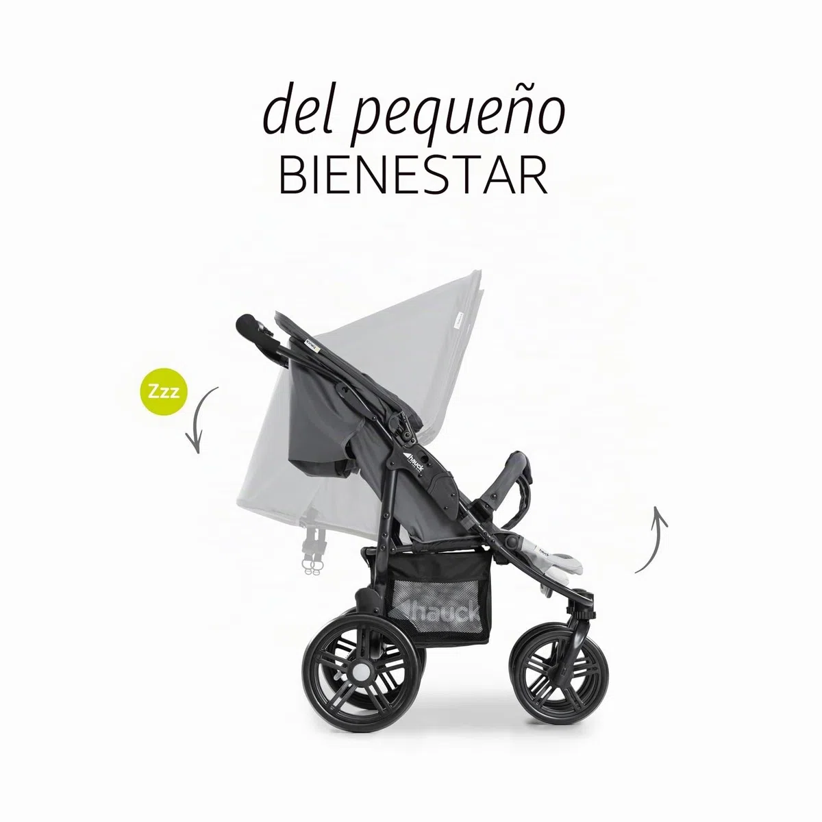 hauck Roadster Duo SLX Carro Doble Bebé | Silla de Paseo Gemelar Ligera desde el Nacimiento hasta 15 kg o 3 Años - Reclinable - Plegable Ultracompacta - Ruedas Grandes - Cesta XL - Gris