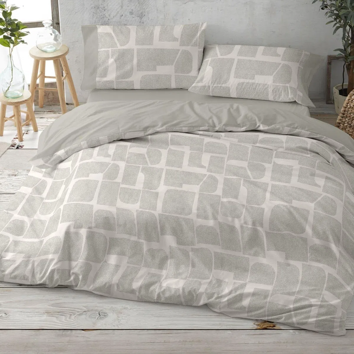 Burrito Blanco | Fundas nórdicas algodón | Cama de 135cm. (+Medidas Disponibles) | Diseño 630 | Color Laurel (135x190/200cm.)