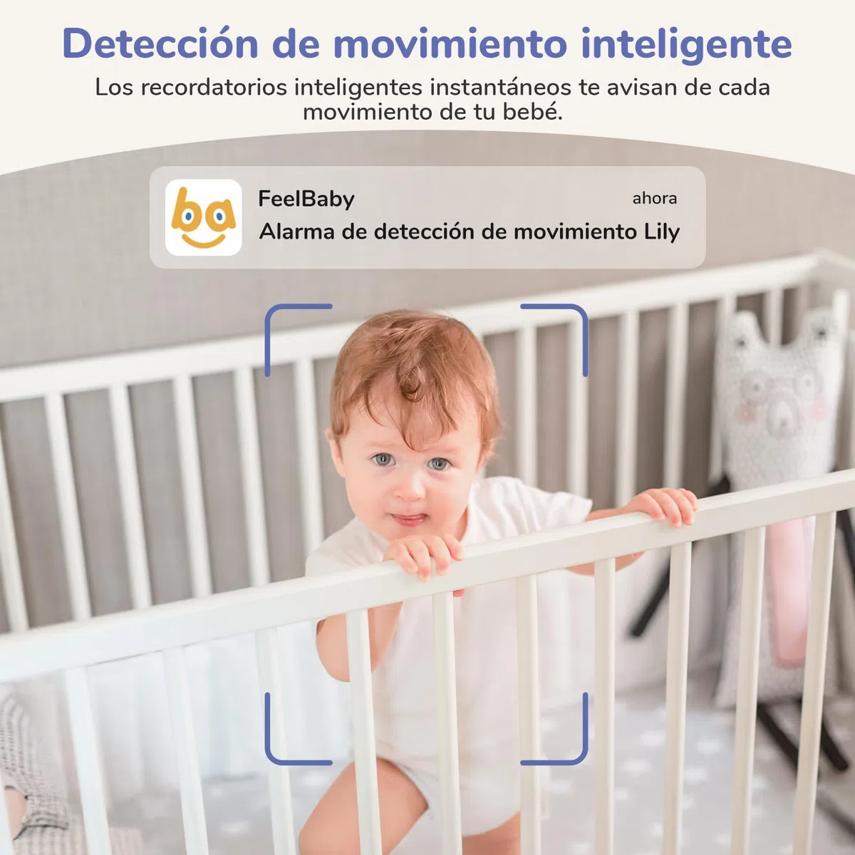 2K/3MP Camara Vigilancia Bebe con App Movil, 5" IPS Pantalla, Rotación de 360 ​​Grados, Visión Nocturna, Detección Inteligente de llanto, Área de Seguridad Personalizada, VOX