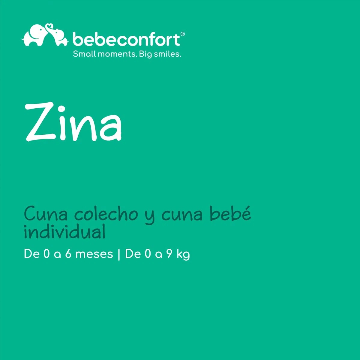 Bebeconfort Zina Colecho Bebé y Cuna Independiente Desde el Nacimiento hasta los 6 Meses (de 0 a 9 kg), Cuna Bebé Plegable, 5 Posiciones de Altura Ajustables, Colchón Reclinable, Mineral Grey