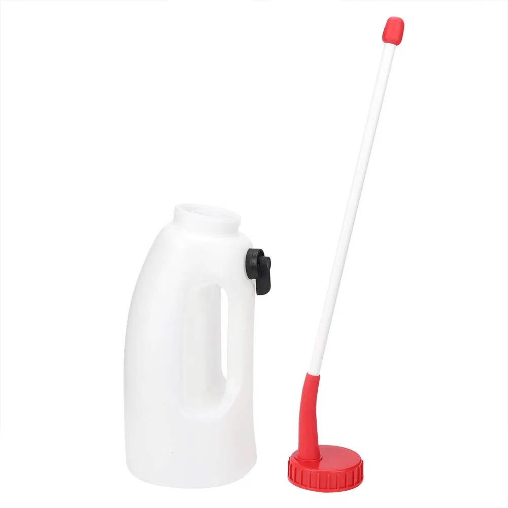 Ymiko Biberón de alimentación longitudinal para terneros Alimentador de Leche para terneros con Tubo estomacal, biberón de plástico de Gran Capacidad para terneros, 4L