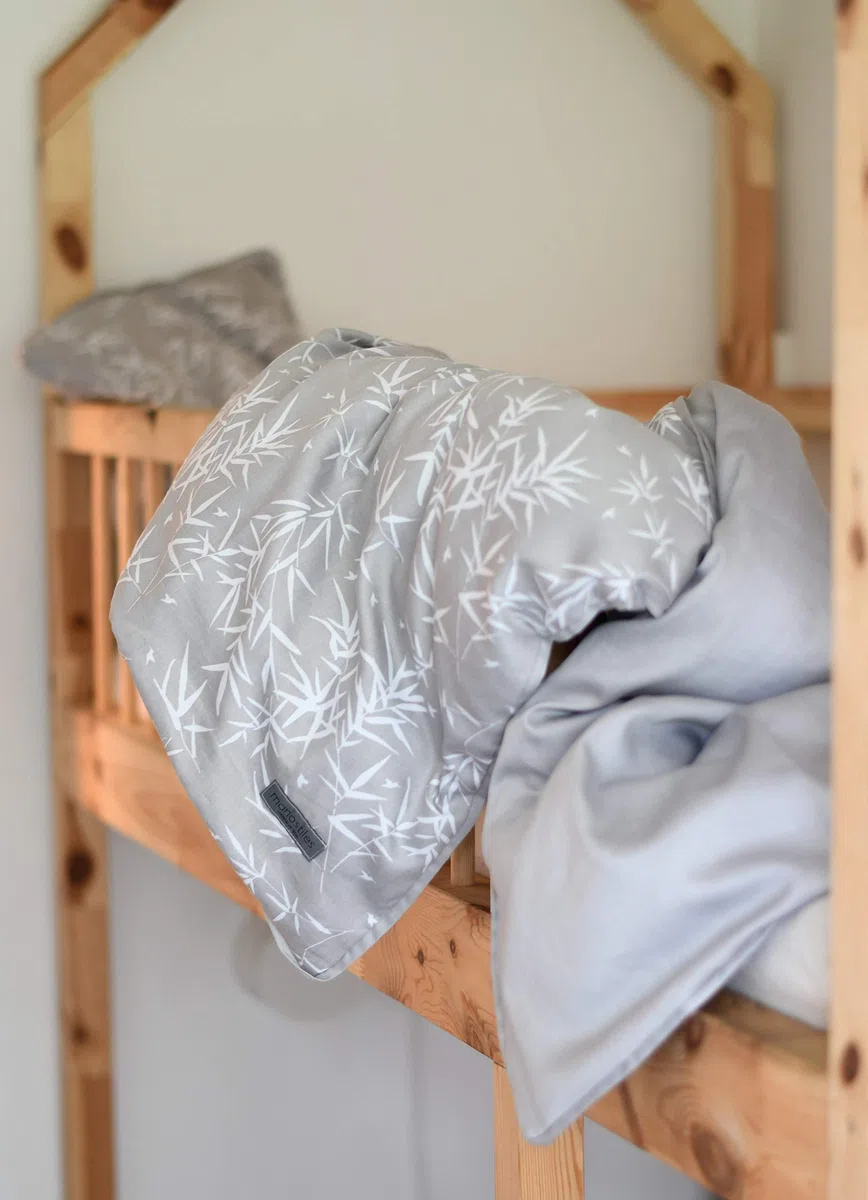 Manostiles - Ropa de cama infantil, diseño danés, algodón orgánico, color gris