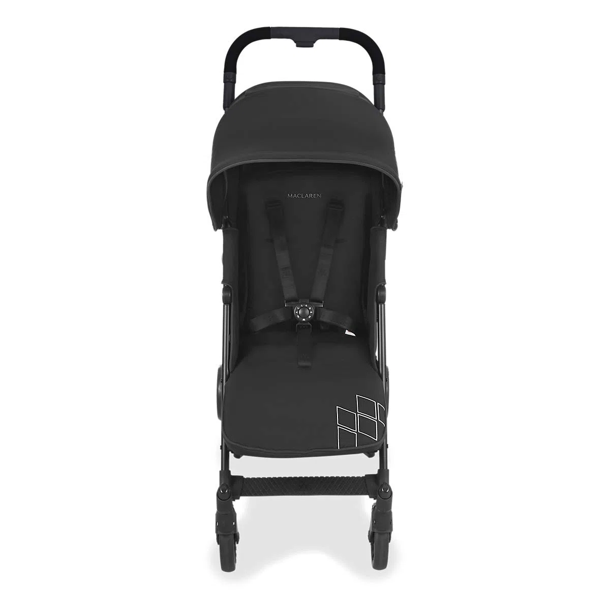 Maclaren Techno Arc silla de paseo tipo paraguas ligero, Para niños de recién nacidos hasta 25 kg, capota extensible con factor UPF 50+ y asiento reclinable, Accesorios incluidos, Negro
