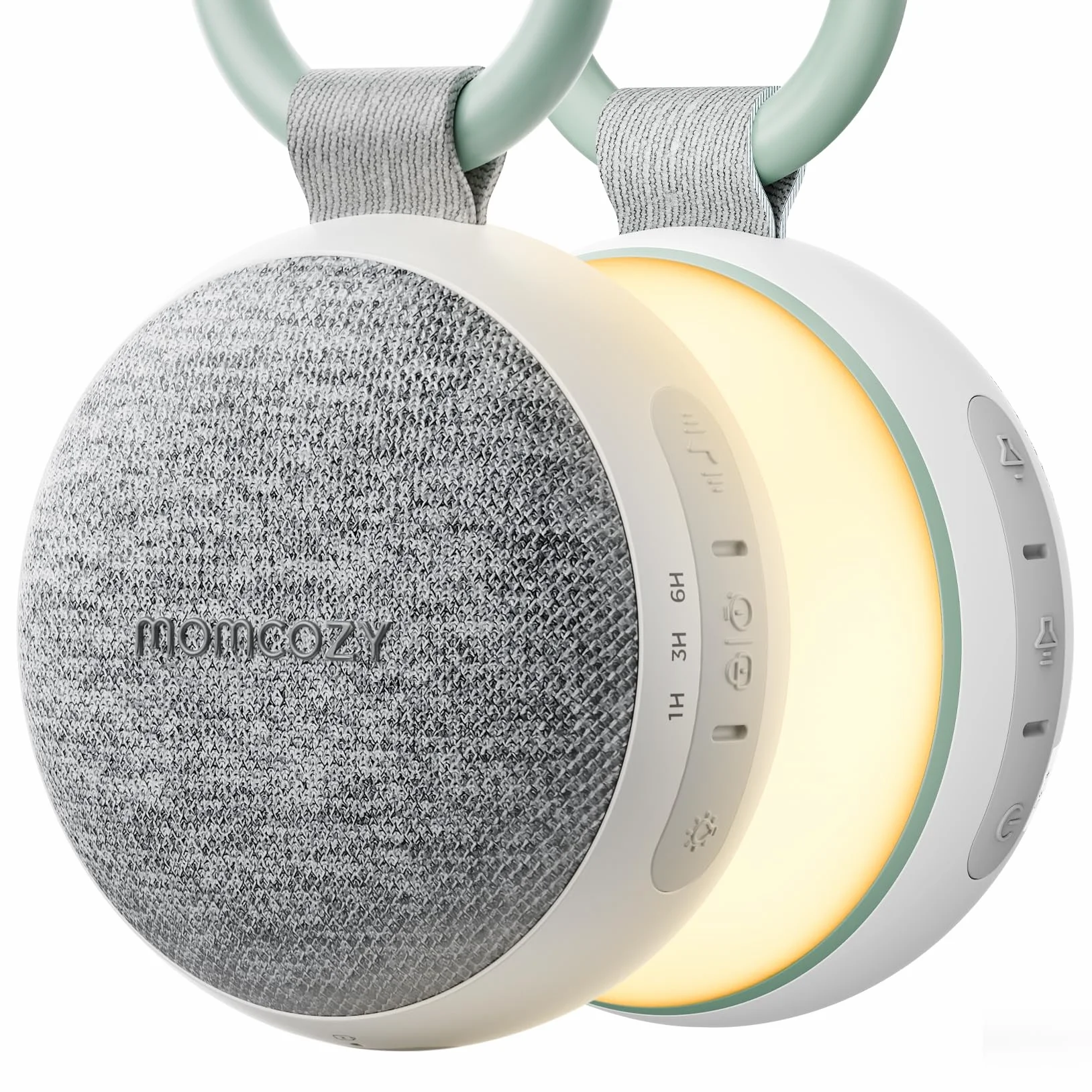 Momcozy Maquina Ruido Blanco Bebe con 20 Sonidos Relajantes, Luz Nocturna, Temporizador