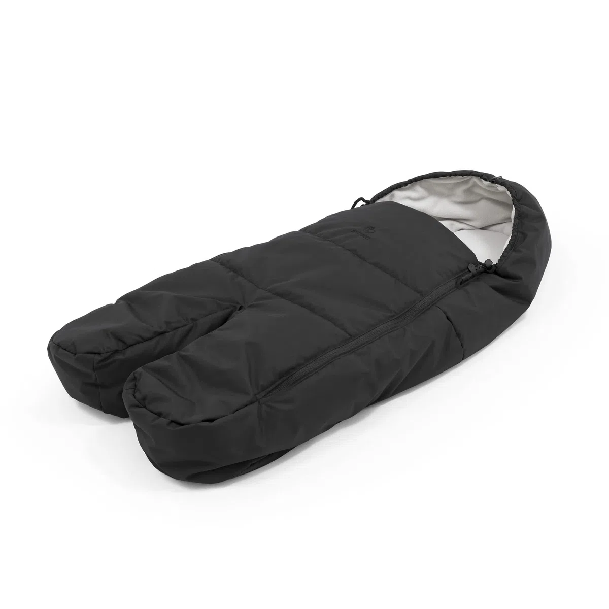 Saco para Silla Stokke Xplory X, Negro Sólido - Mantiene a tu bebé Caliente Durante los Paseos en Tiempo Fresco - Forro de Sonalan y Polar + Exterior Repelente al Agua - Apertura Frontal Ajustable