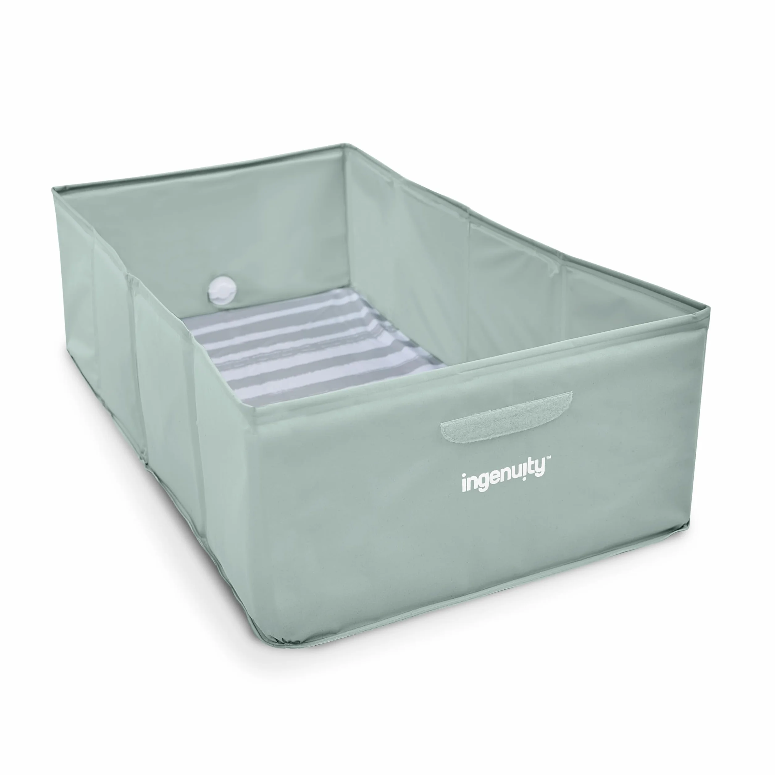 Ingenuity, Bañera para Niños Pequeños Tuckaway, Convierte la Ducha en Bañera, Plegable para Fácil Almacenaje, Diseño Compacto, Fácil de Limpiar, No Requiere Montaje, Para 12 Meses a 5 Años