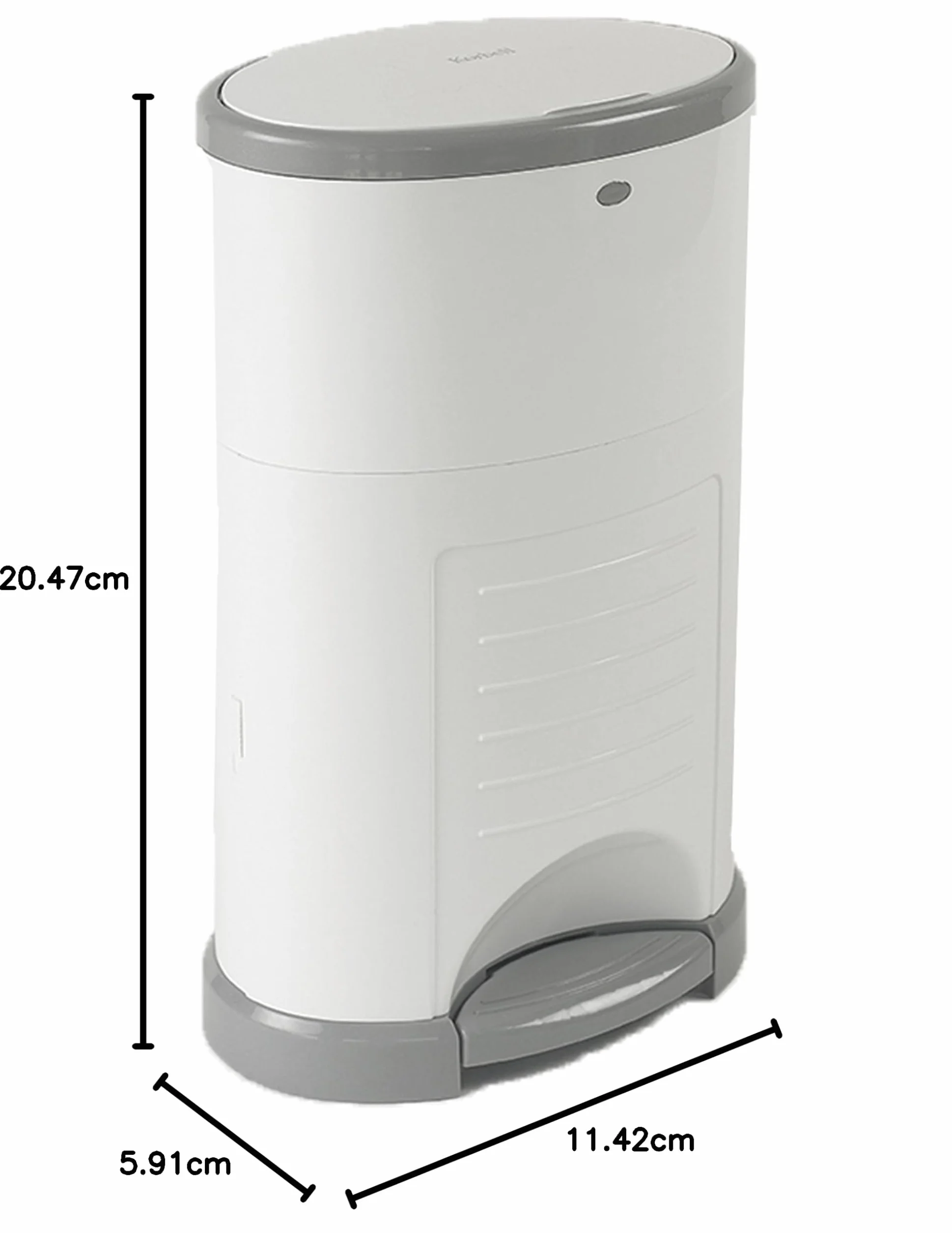 Korbell - STANDAR - Cubo de pañales - 16 L - Blanco - Económico - Ecológico - Pedal - Capacidad de 45 capas