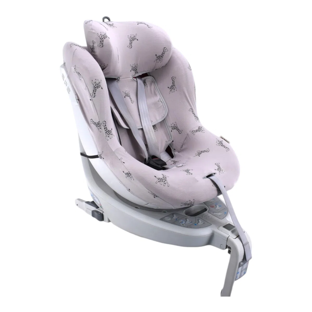 JYOKO Kids Funda para Silla De Coche Compatible con Avionaut Sky Y Be Cool Nado O3 | Algodón Orgánico Transpirable | Confort Suave para Viajar (Estampado Giraffe)