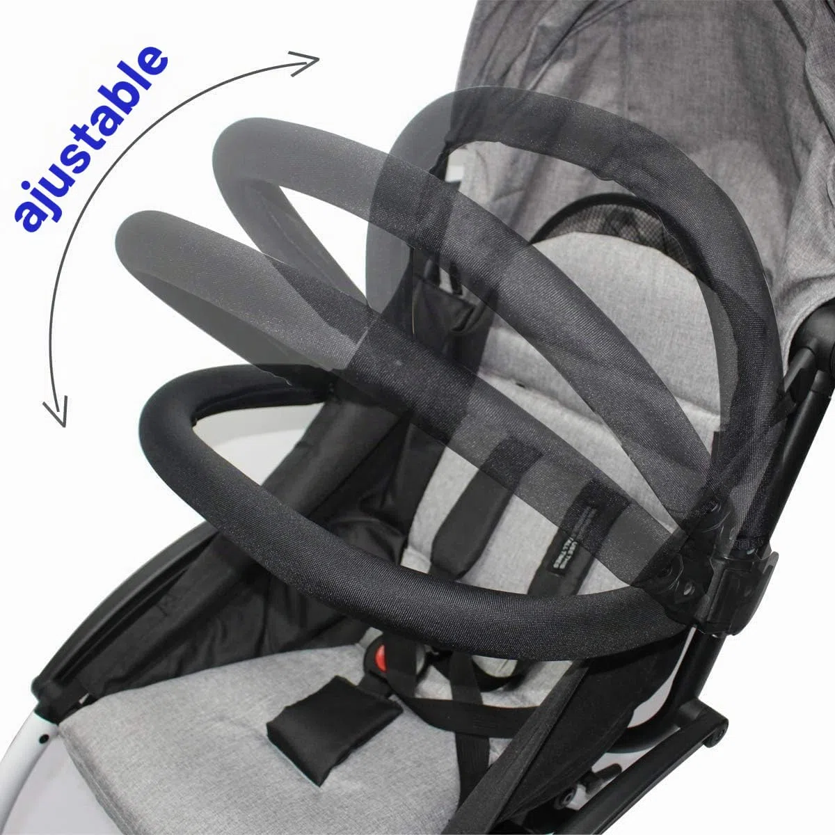 Barra de seguridad Compatible con babyzen Cochecito YOYO2 y YOYO serie, Cuero sintético