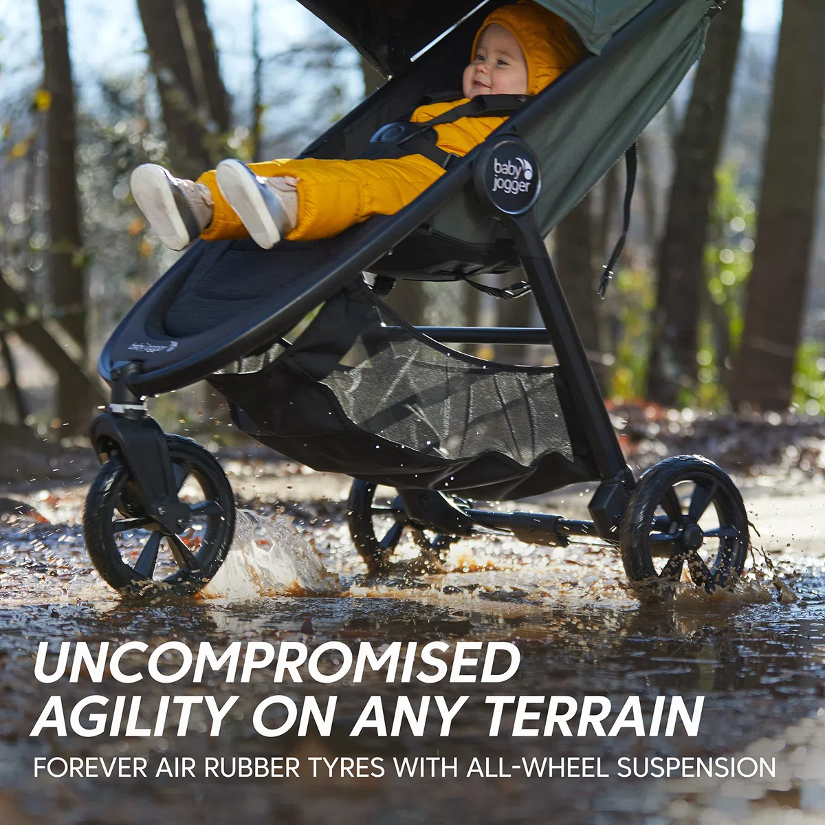 Baby Jogger City Mini GT2 - Cochecito todo terreno | Cochecito ligero y plegable | Negro opulento